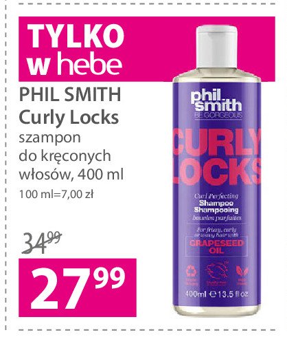 Szampon do włosów Phil smith curly locks promocja