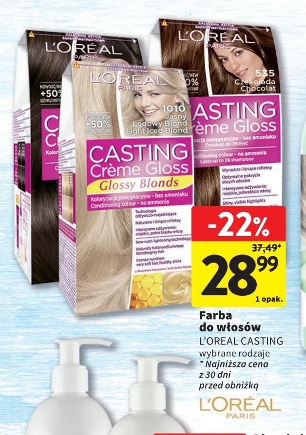 Farba do włosów 535 czekolada L'oreal casting creme gloss promocja