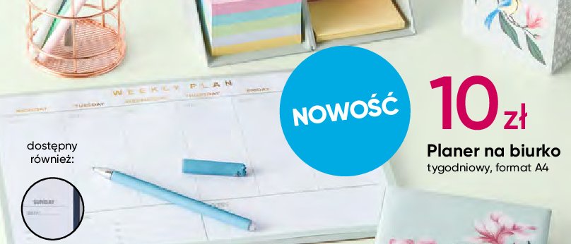 Planer na biurko a4 tygodniowy promocja