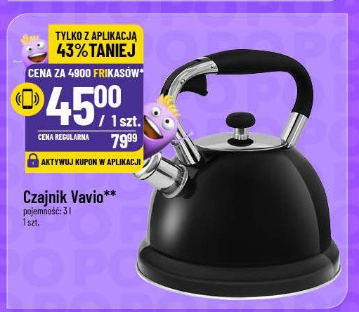 Czajnik 3 l Vavio promocja w POLOmarket