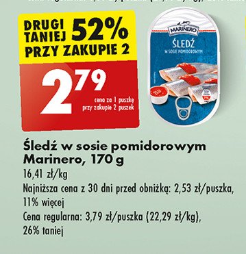 Śledż w sosie pomidorowym Marinero promocja