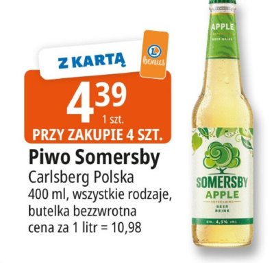 Piwo Somersby Carlsberg Polska promocja w Leclerc