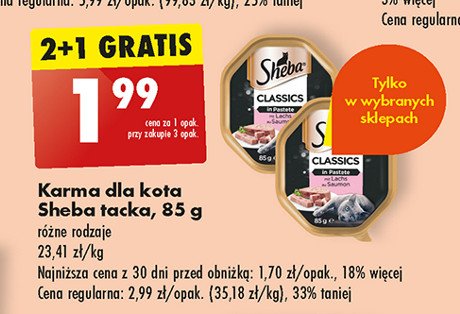 Karma dla kota z 艂ososiem Sheba classics promocja