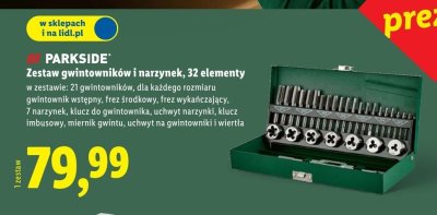 Zestaw gwintowników i narzynek, 32 elementy promocja w Lidl