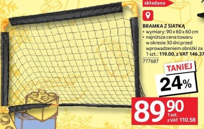 Bramka z siatką promocja w Selgros