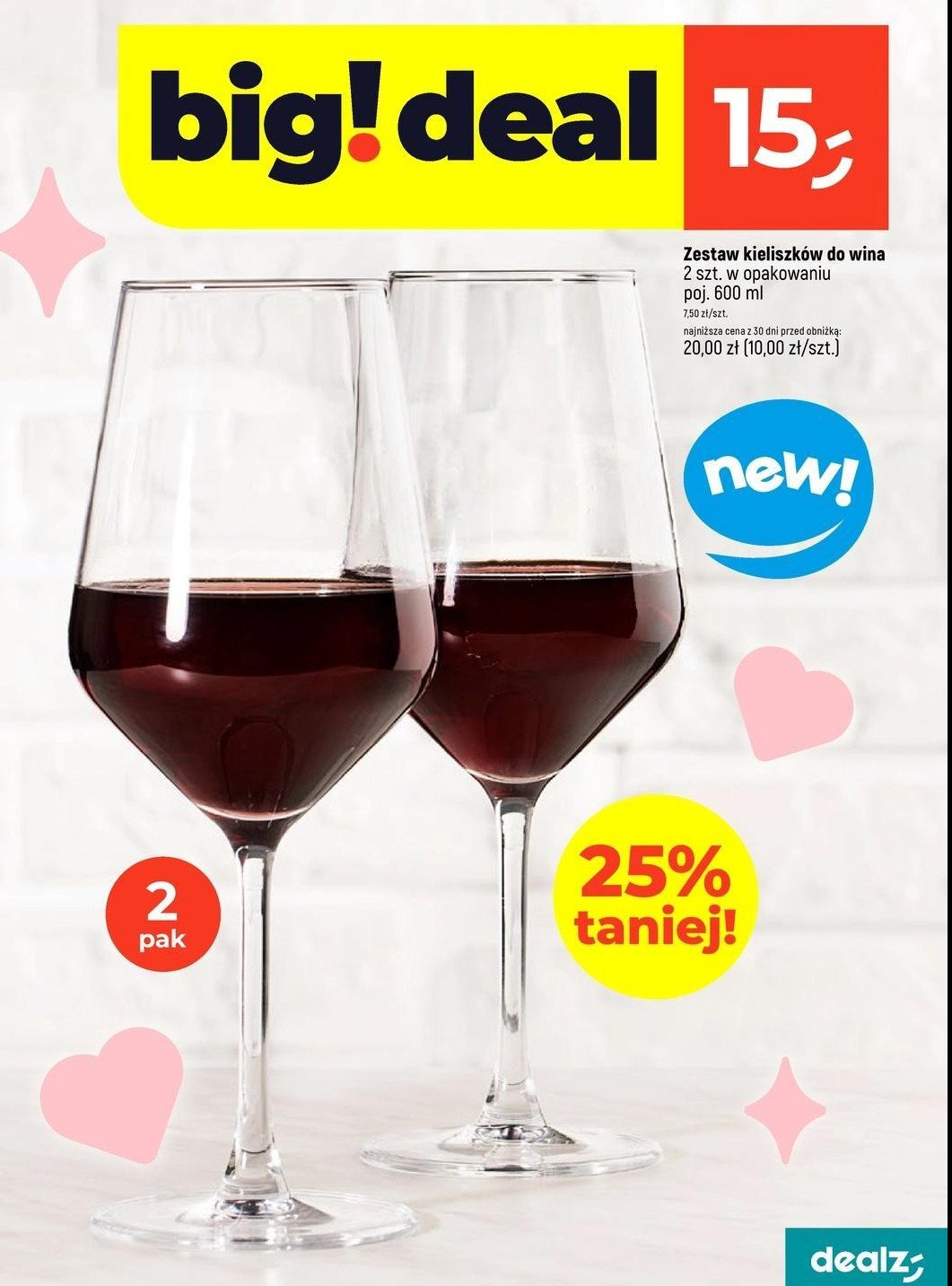 Kieliszki do wina 600 ml promocja