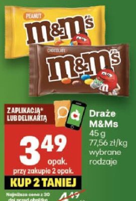 Draże M&M's Peanut promocja w Delikatesy Centrum
