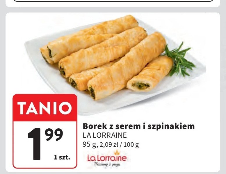 Borek z serem i szpinakiem La lorraine promocja