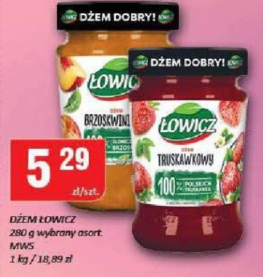 Dżem Łowicz brzoskwiniowy wybrany asortyment promocja w Chorten