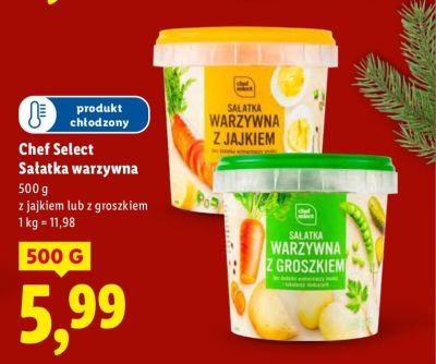 Sałatka warzywna z groszkiem promocja w Lidl