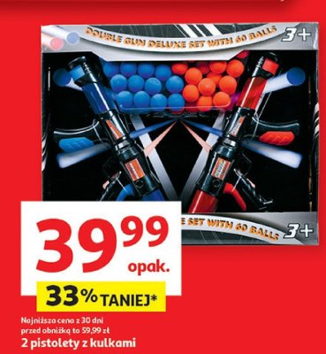 2 pistolety z kulkami Auchan promocja w Auchan