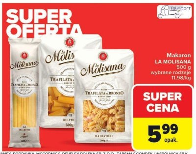 Makaron LA MOLISANA wybrane rodzaje promocja w Carrefour