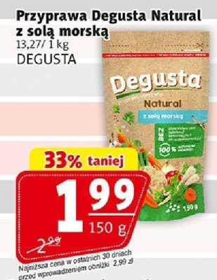 Przyprawa Degusta Natural do morska DEGUSTA promocja w Prim Market