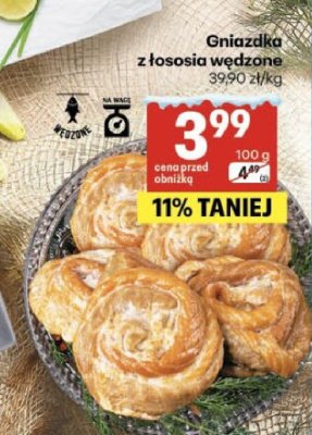 Gniazdka z łososia wędzone promocja w Delikatesy Centrum