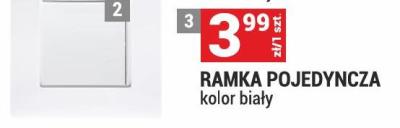 Ramka pojedyncza kolor biały promocja w Merkury Market