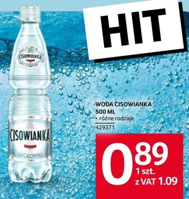 Woda Cisowianka 500mL różne rodzaje promocja w Selgros