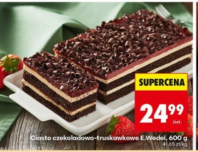 Ciasto czekoladowo-truskawkowe E.Wedel, 600 g promocja w Biedronka