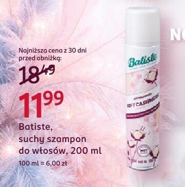 Suchy szampon Batiste do włosów, 200 ml promocja w Rossmann