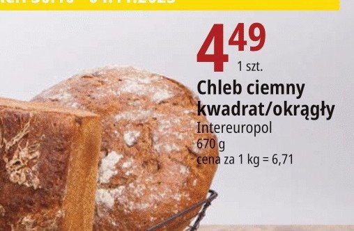 Chleb ciemny Inter europol promocja