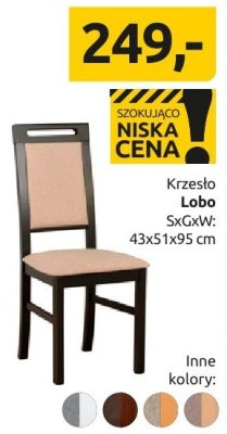 Krzesło Lobo promocja w Black Red White