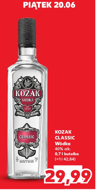 Wódka Kozak classic promocja w Kaufland