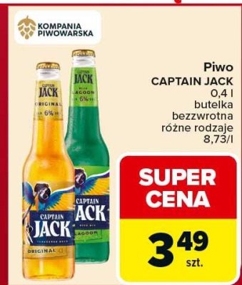 Piwo CAPTAIN JACK 0,4 l butelka bezwrotna różne rodzaje promocja w Carrefour