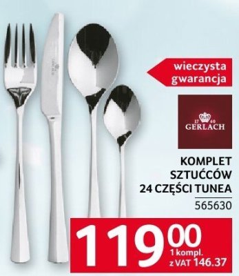 Komplet sztućców Gerlach 24 części Tunea promocja w Selgros