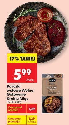 Policzki wołowe Wolno Gotowane Kraina Mięs promocja w Biedronka