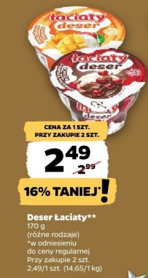 Deser Łaciatý (różne rodzaje) promocja w Netto