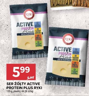Ser żółty Active Protein Plus Ryki promocja w Stokrotka