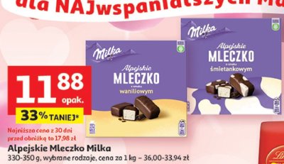 Czekoladki waniliowe Milka alpejskie mleczko promocja
