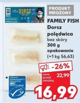 Dorsz polędwica bez skóry promocja w Kaufland