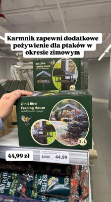 Karmnik 2 in 1 Bird Feeding House dla ptaków metalowy 106cm czarny promocja w Action