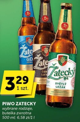Piwo Żatecky wybrane rodzaje butelka zwrotna 500ml promocja w Euro Sklep