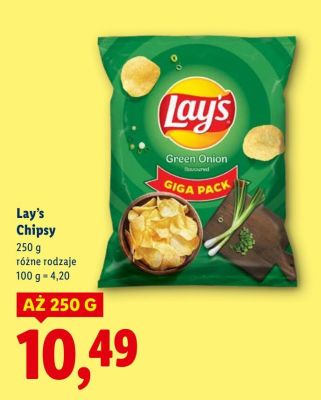Chipsy Lay's Green Onion, GIGA PACK promocja w Lidl