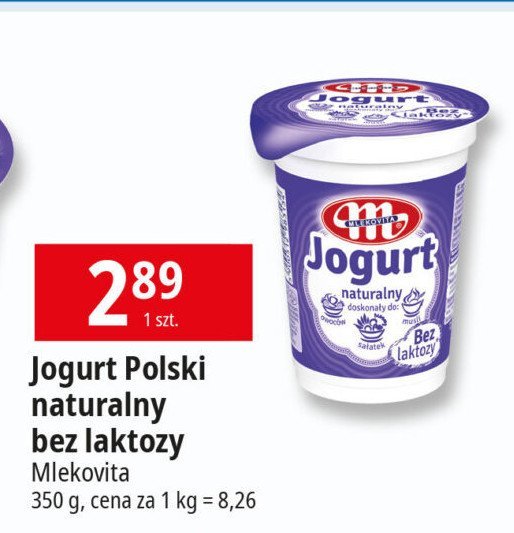 Jogurt naturalny bez laktozy Mlekovita jogurt polski promocja