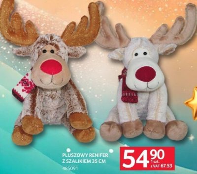 Pluszowy Renifer z Szalikiem 35 cm promocja w Selgros