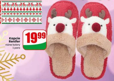 Kapcie Renifer promocja w Dino