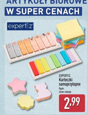 Karteczki samoprzylepne różne rodzaje EXPERTIZ promocja w Aldi