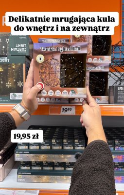 Kula świetlna z lampkami LED, 18 cm promocja w Action