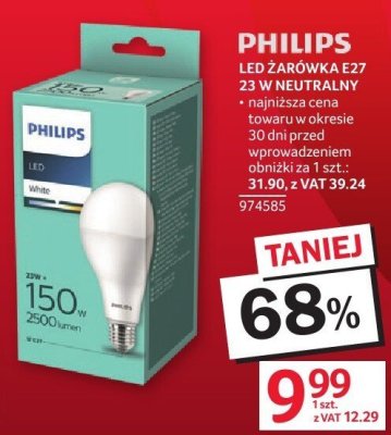 LED żarówka E27 25W neutralny Philips promocja w Selgros