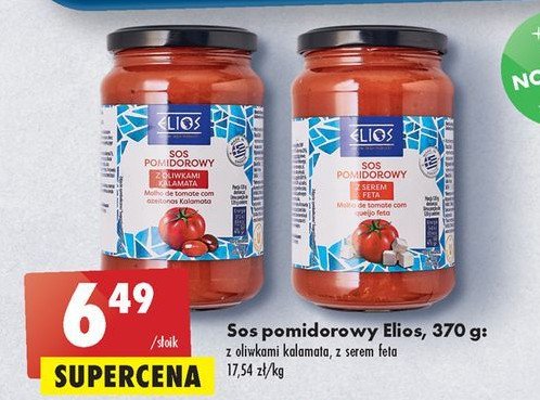 Sos pomidorowy z oliwkami Elios promocja