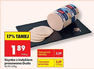 Szynka z indykiem prasowana Duda promocja w Biedronka