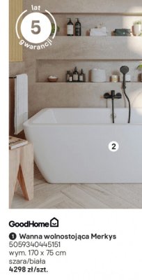 Wanna wolnostojąca Merkys promocja w Castorama