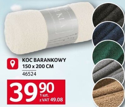Koc barankowy 150 x 200 cm promocja w Selgros