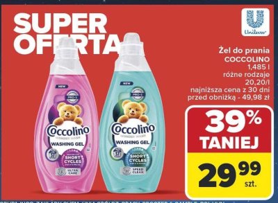 Żel do prania COCCOLINO różne rodzaje promocja w Carrefour