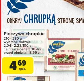 Pieczywo chrupkie żytnie delikatess Wasa promocja