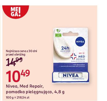 Pomadka med repair protect Nivea promocja w Rossmann