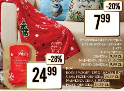 Koc różne wzory 130 x 160 cm promocja w Dino