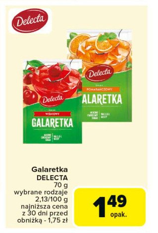 Galaretka wiśniowa Delecta promocja w Carrefour Market